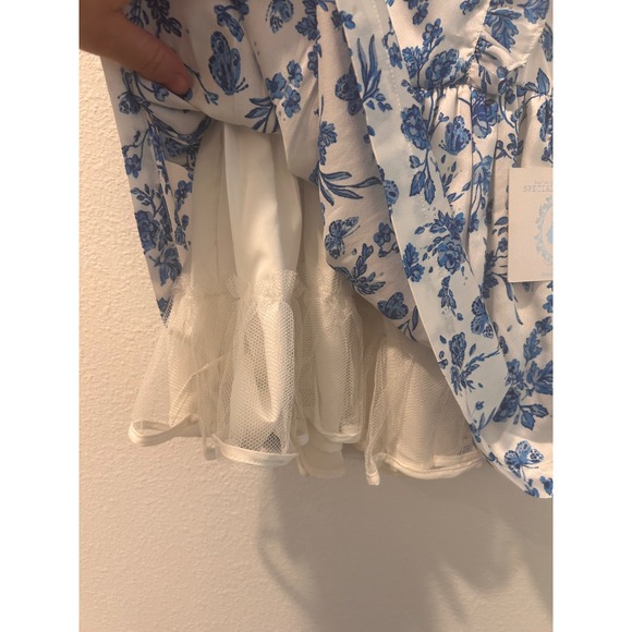 Marmellata Girls Blue Floral Ruffle Dress Size 18 Months - Picture 4 of 7